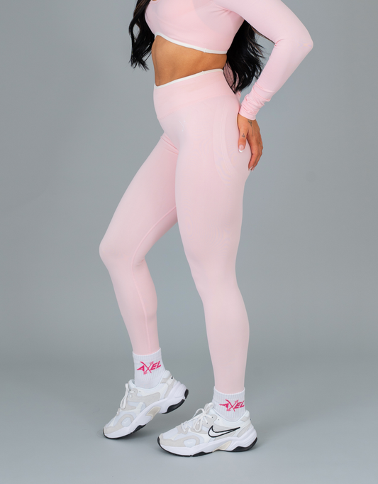 Compression Leggings - Baby Pink