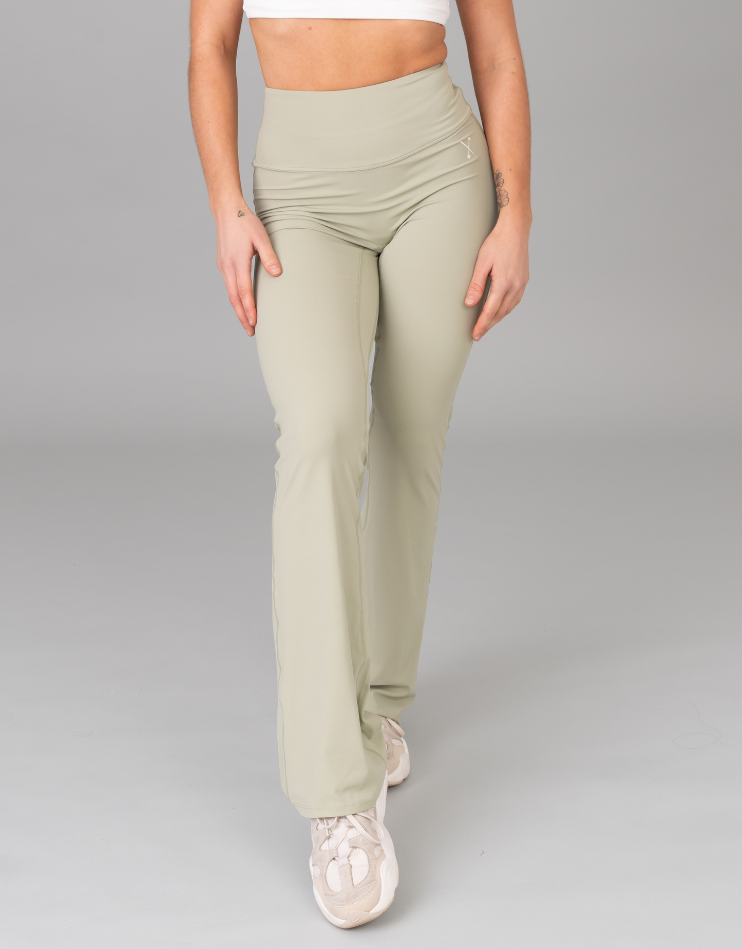 Viral Scrunch Flares - Sage Green