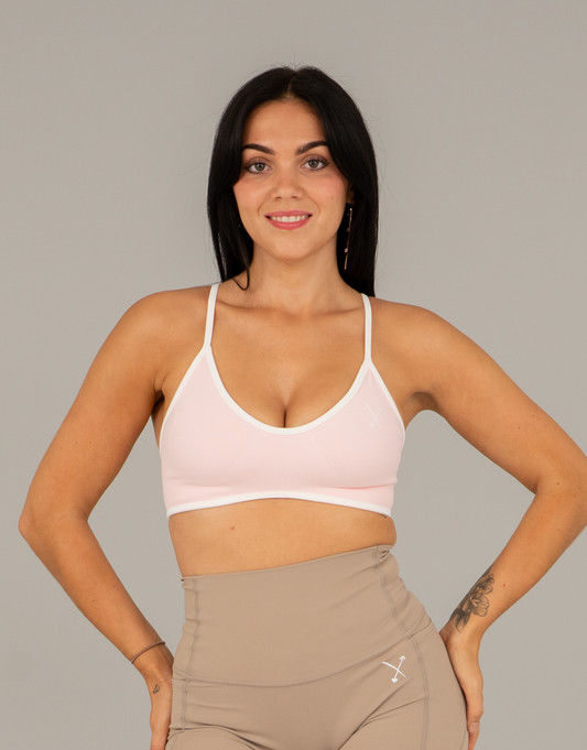 Compression Sports Bra - Baby Pink