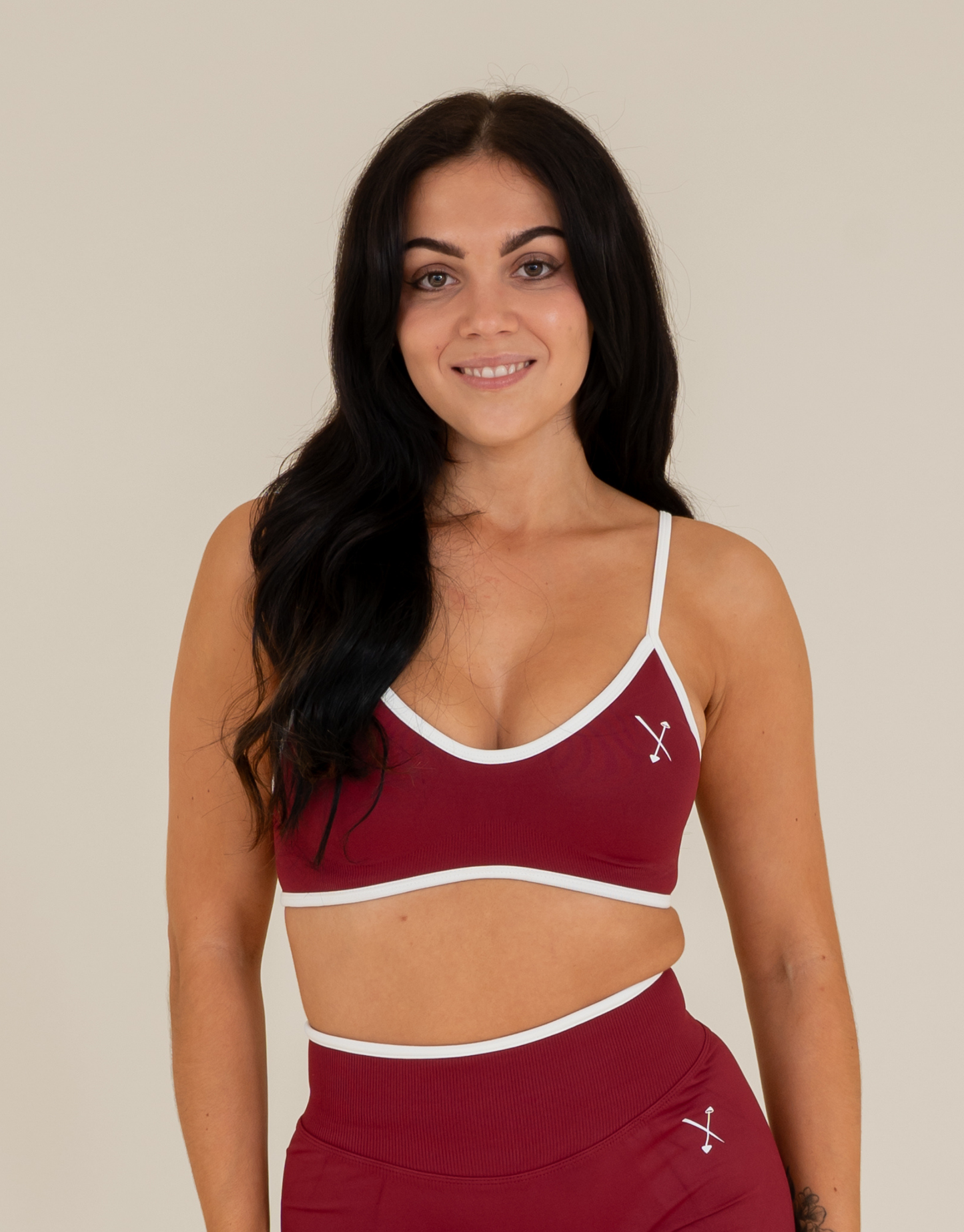 Compression Sports Bra - Burgundy Berry
