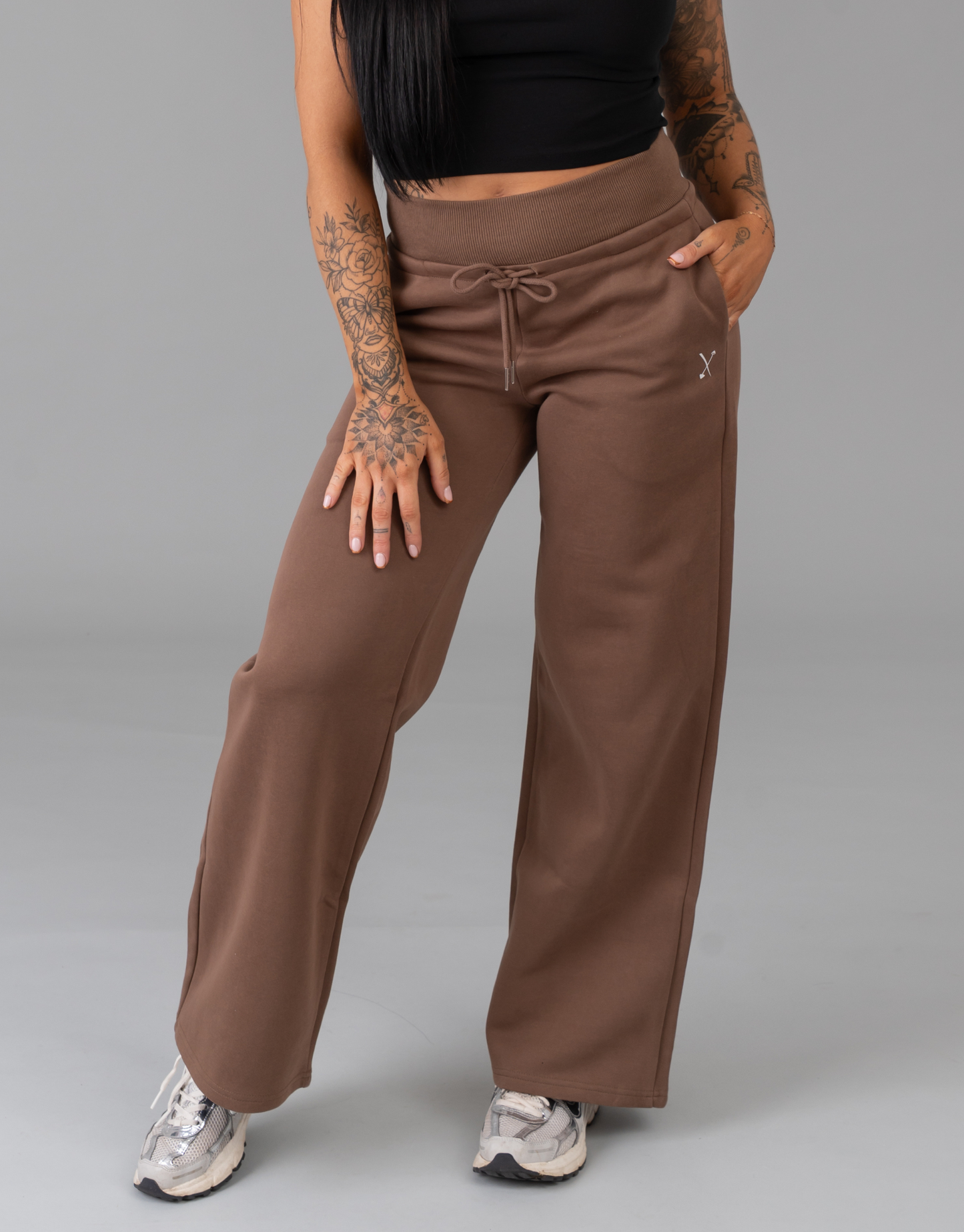 Wide Leg Joggers - Mocha
