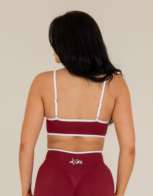 Compression Sports Bra - Burgundy Berry