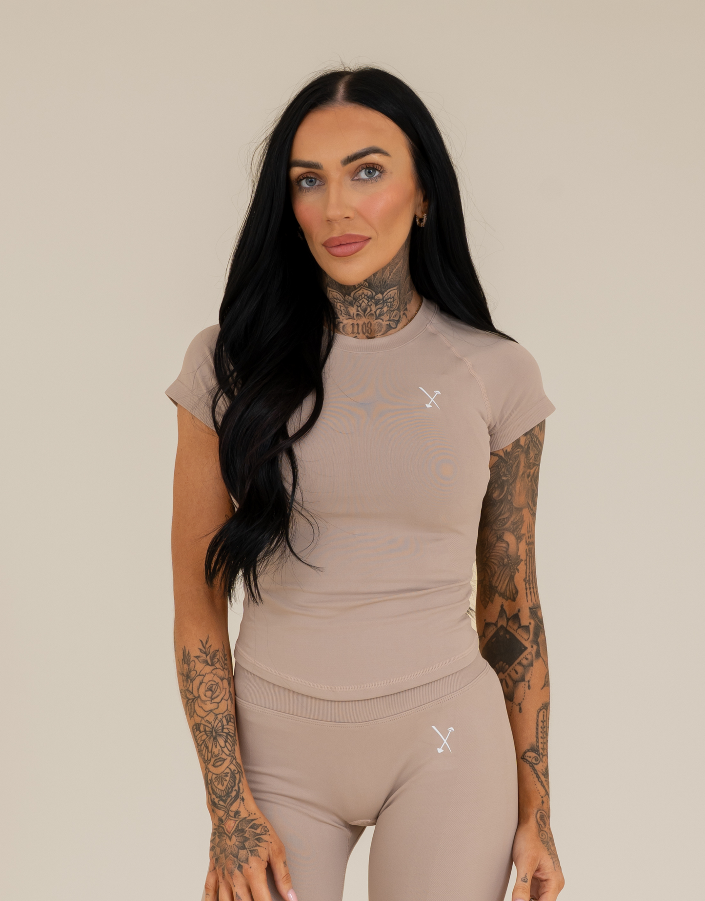 Seamless Sculpt Cropped Top - Beige
