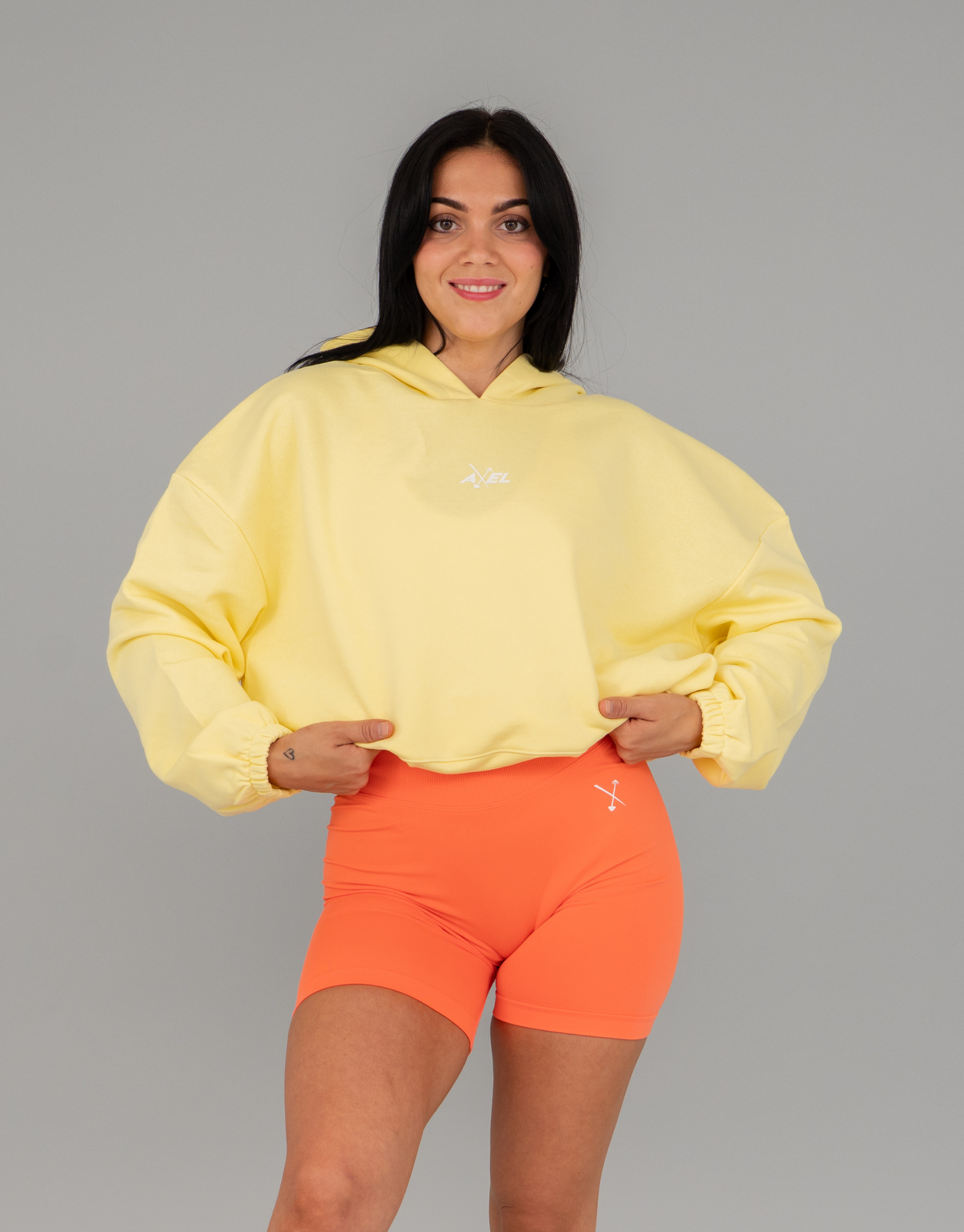 Classic Cropped Hoodie - Yellow