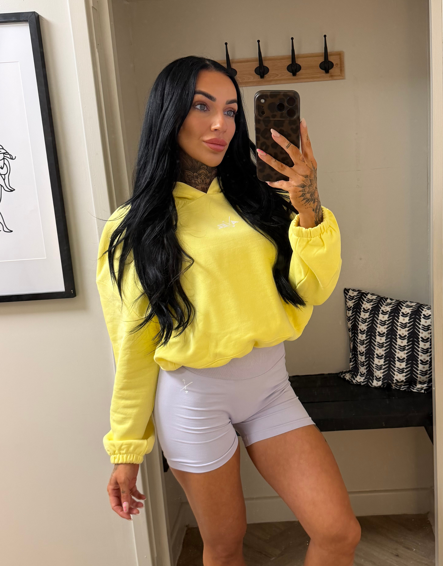 Classic Cropped Hoodie - Yellow