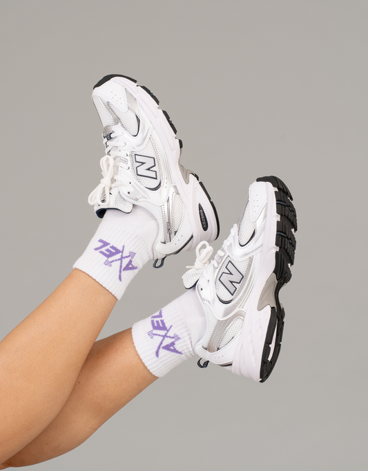 Midi Crew Socks - Limited Edition White/Lilac