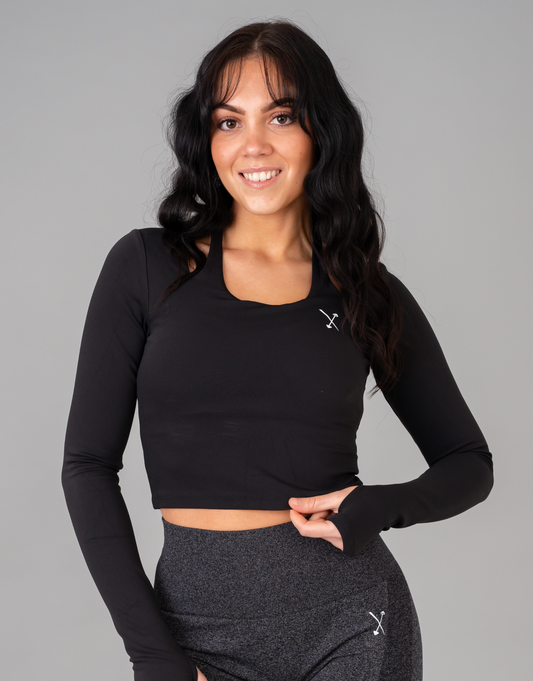 October Subscription - Long Sleeve Halterneck Sports Bra