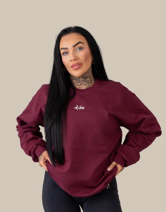 Classic Crewneck Jumper - Burgundy