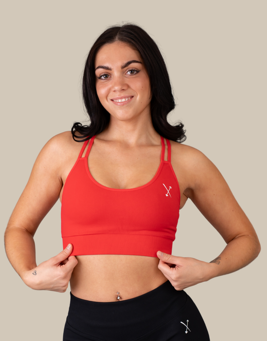 Minimal Seamless Sports Bra - Ruby Red (December Subscription)