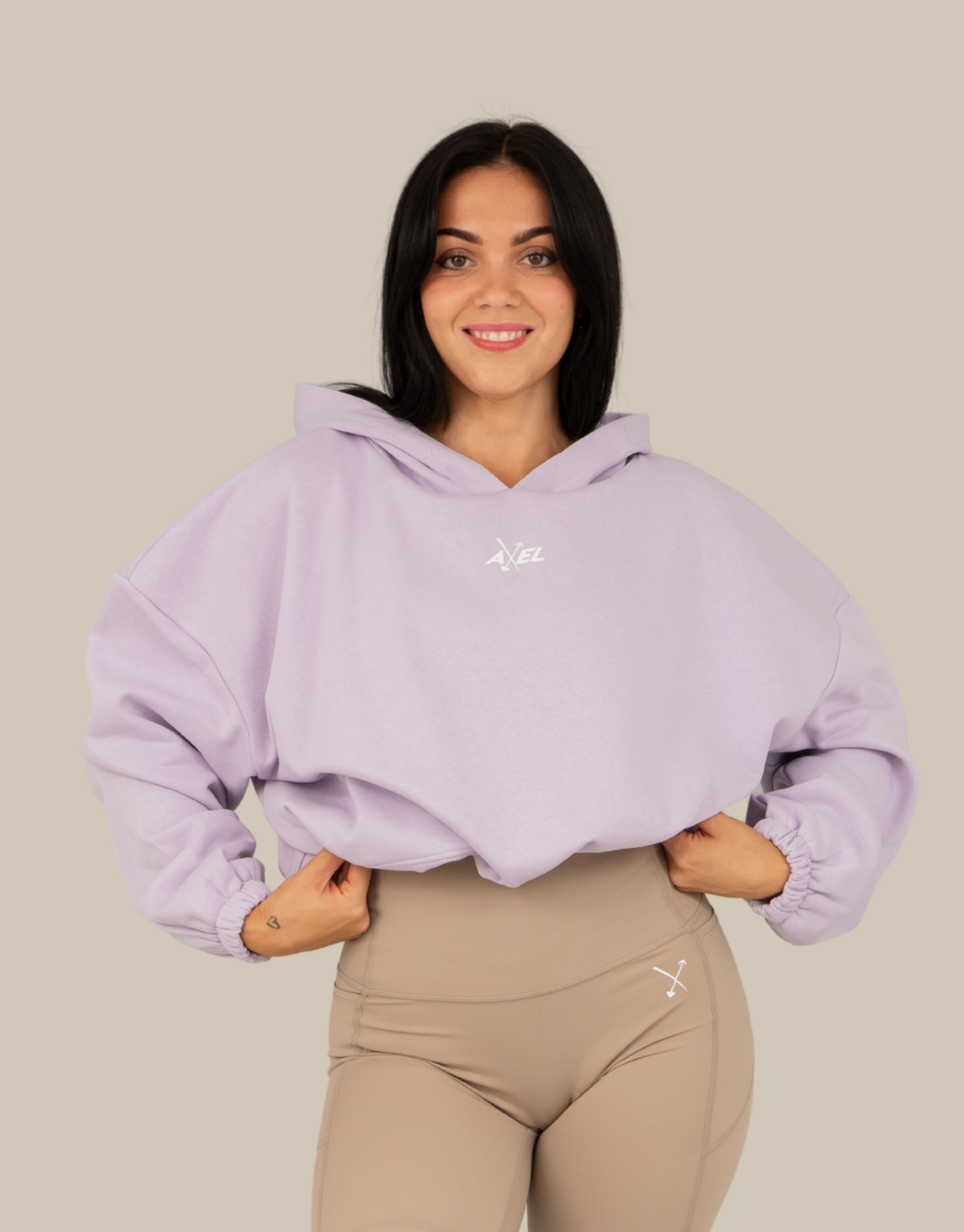Classic Cropped Hoodie - Lilac
