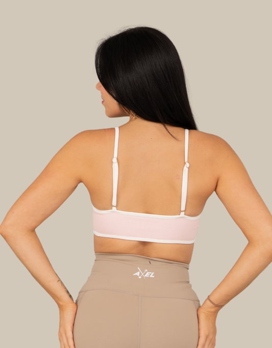 Compression Sports Bra - Baby Pink