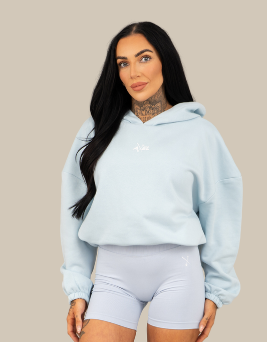 Classic Cropped Hoodie - Baby Blue