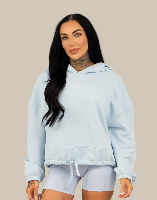 Classic Cropped Hoodie - Baby Blue