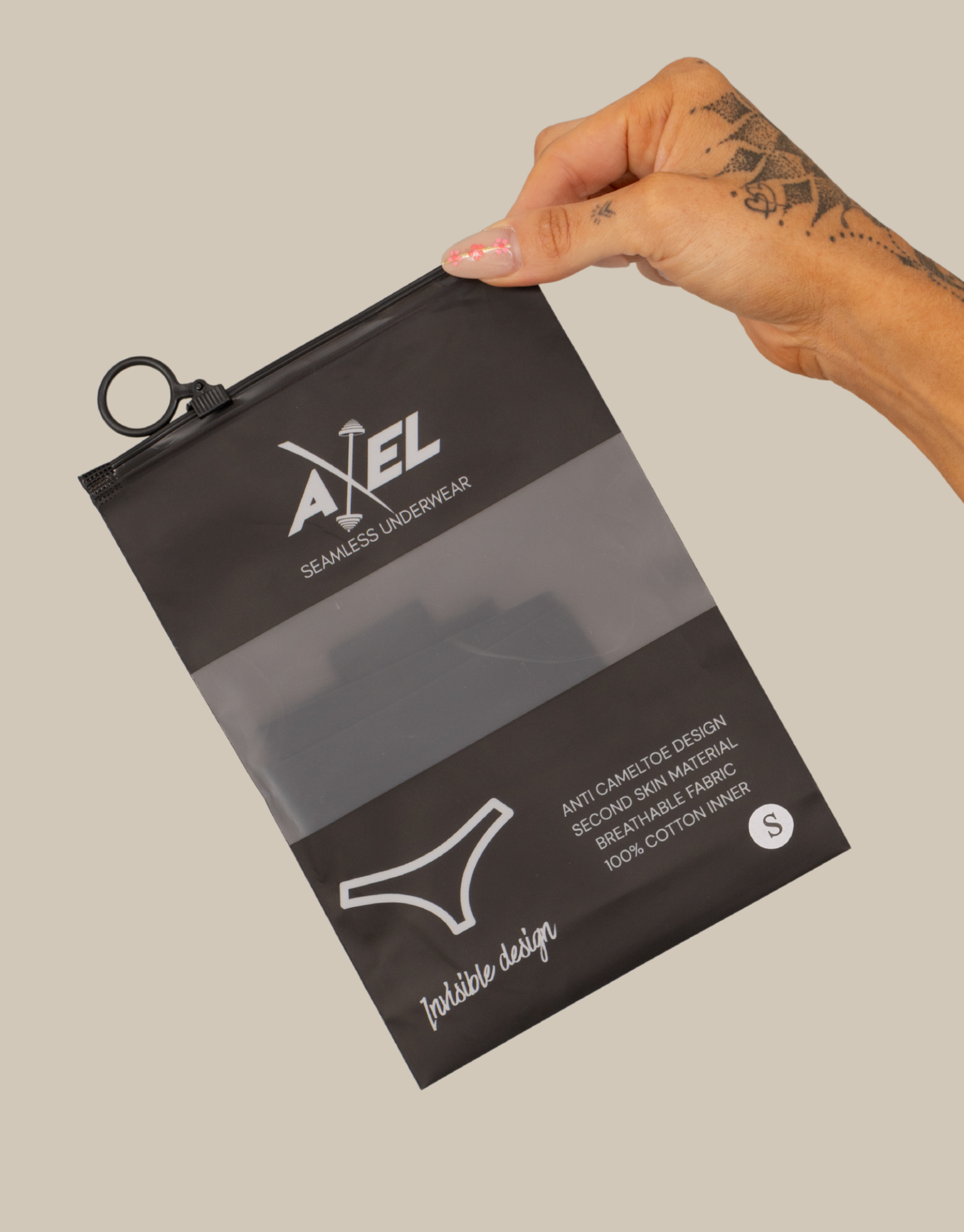 Seamless Anti Camel-Toe Thong - Black