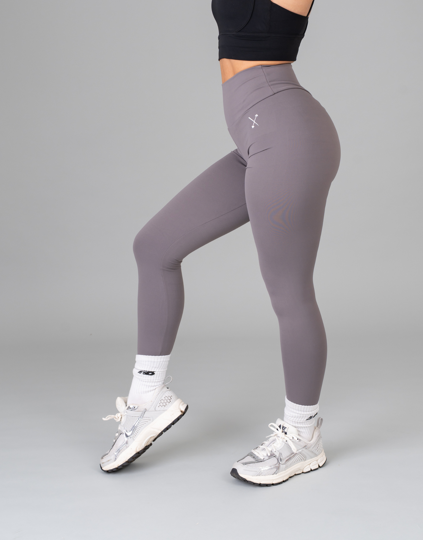 Silk Scrunch Leggings - Grey