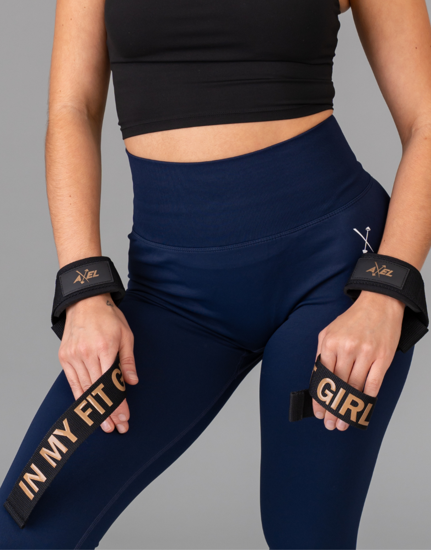 Weight Training Straps - Black & Gold