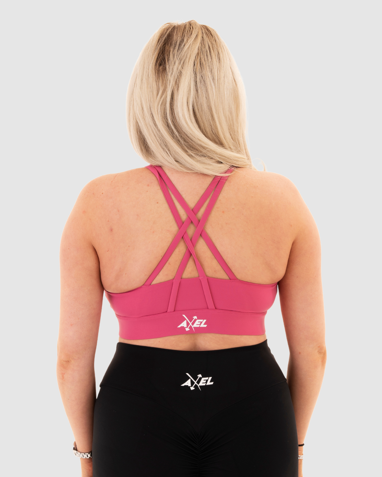 Active Front Zip Sports Bra - Fuchsia